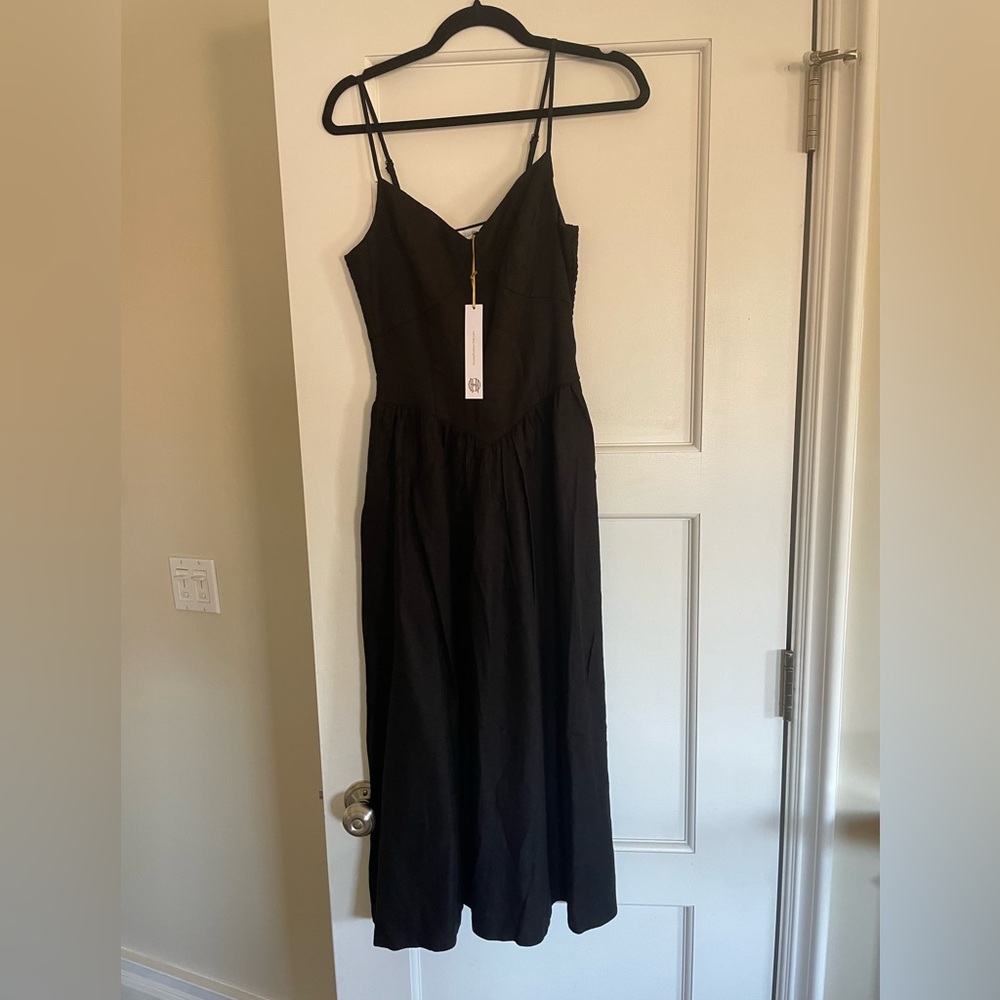 House of Harlow 1960 black linen corset dress NEW